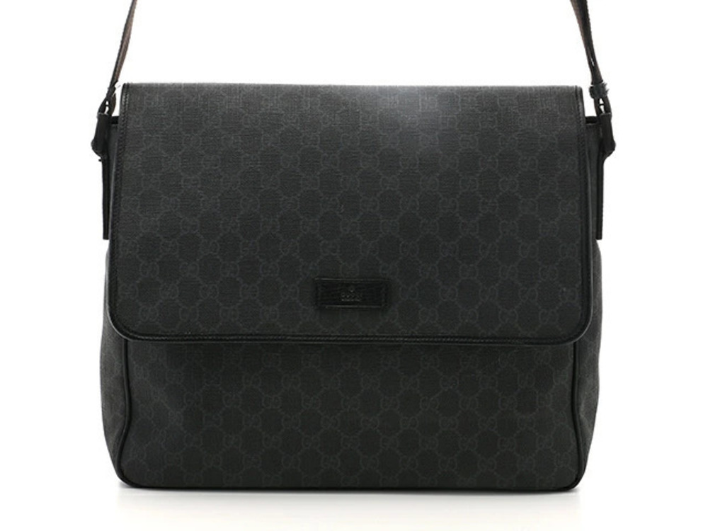 Gucci Shoulder Bag Canvas Gray